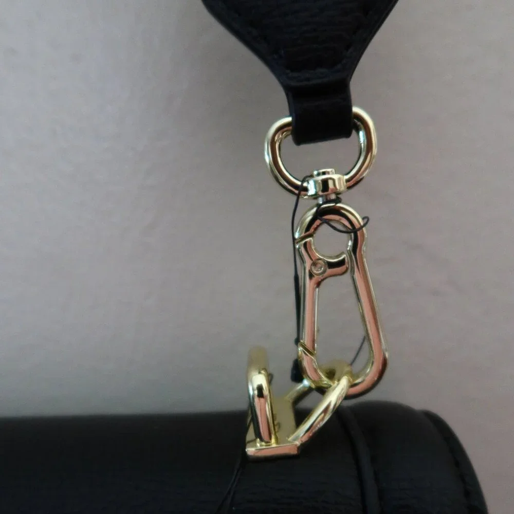 Karl Lagerfeld Paris Simone Small Leather Crossbody Black No Handle - Picture 2 of 12